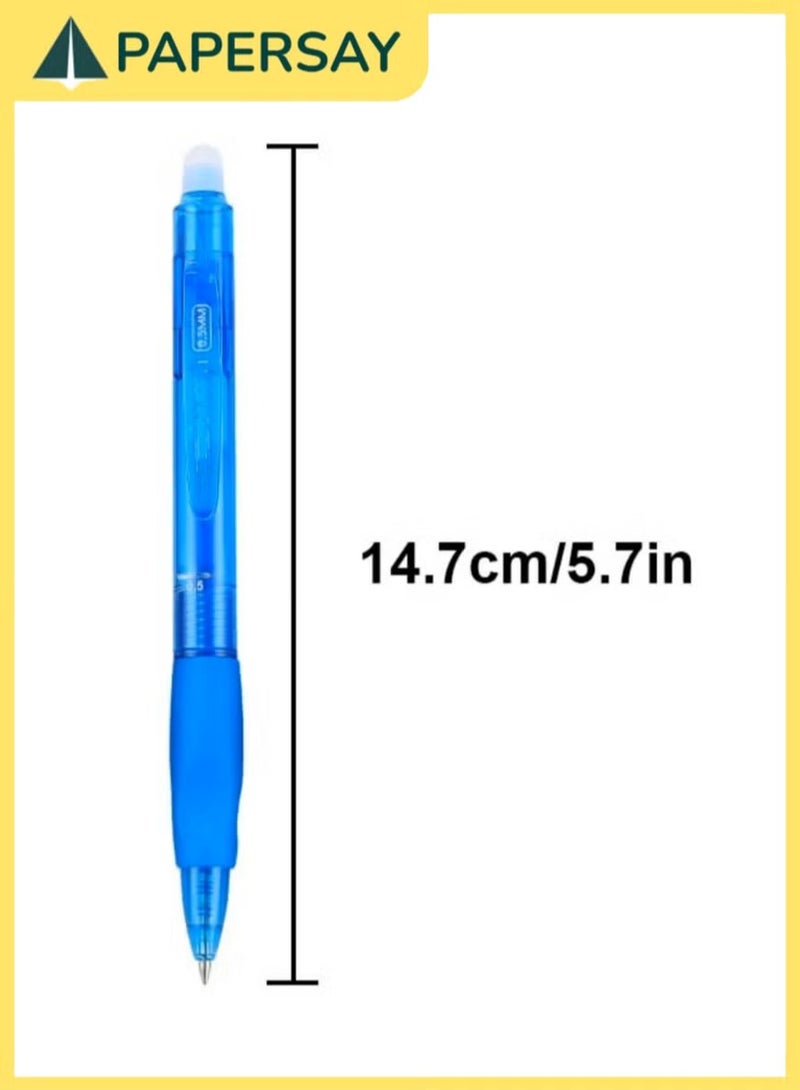 PAPERSAY 12 Pieces Blue Erasable Pens , Gel Pen, Easy Erasable Pen, Large Capacity Pen - Image 2